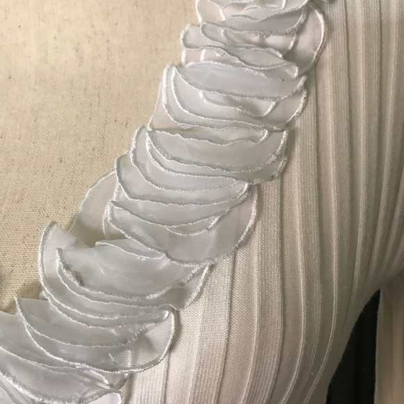 White Ruffle Party Blouse - Picture 3 of 5